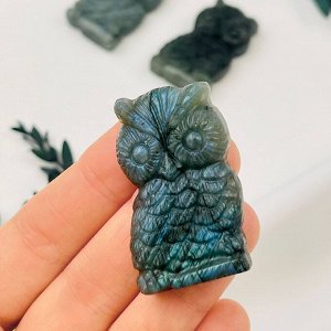 Фигурка резная "Сова" из Лабрадора