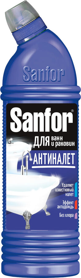Чистящее средство Sanfor Антиналет для ванн и раковин 750 мл