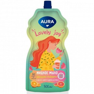 Мыло жидкое Aura мягкая упаковка апельсин-грейпфрут 500 мл