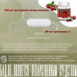 Клюквы экстракт с витамином С капс. 0.4г №30 (БАД) ООО ВИС
