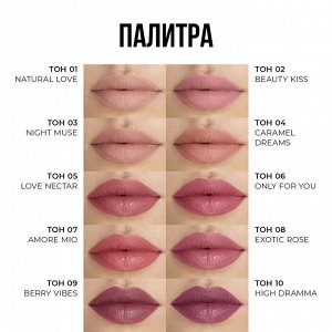 STELLARY / 334336 / Помада д/губ увлажняющая с гиалуроновой кислотой Cult classic тон 05, коричнево-красный