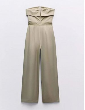 КОМБИНЕЗОН WIDE-LEG С МОЛНИЕЙ арт.1971055 506 ,хаки