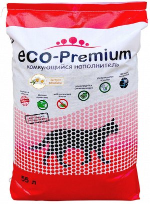 Наполнитель ECO-Premium Ромашка 55л комкующийся