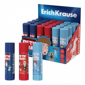 Клей-карандаш 13г ErichKrause EasyStick "Приключения Пети и Волка" PVP, экономичный расход, микс