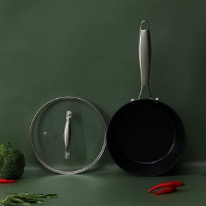 Ковш из алюминия Magistro «Rock Stone», 1.5 л, d=18 см, h=8 см, с крышкой, антипригарное покрытие, индукция
