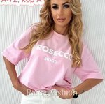 Футболка свободного кроя с принтом ,как на фото