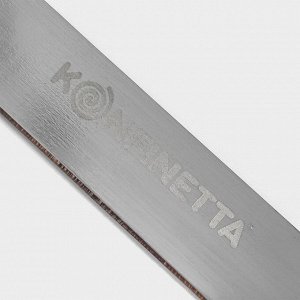 Нож для бисквита ровный край KONFINETTA, длина лезвия 35 см, деревянная ручка