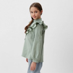 Блузка для девочки MINAKU цвет оливковый, рост