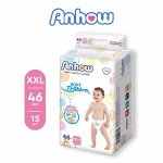 Подгузники-трусики ТМ Anhow XXL 15+кг (46шт в уп)