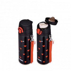 Термокружка THERMOS JNT-551 550мл черная/сердце