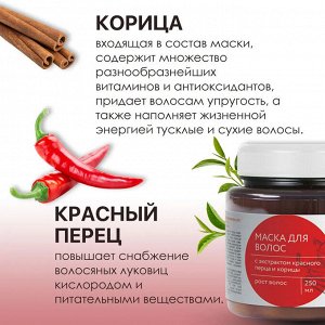 Apotek`s ® Маска для волос с экстрактом красного перца и корицы 250 мл 1 шт