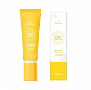 DEOPROCE Легкий освежающий солнцезащитный крем с гиалуроновой кислотой  UV DEFENCE  SUN CREAM SPF 50+ PA+++