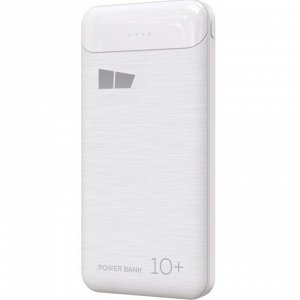 Внешний аккумулятор More choice PB33-10, 10000 мАч, 2xUSB, 2.1 А, белый