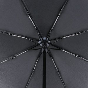 Зонт автоматический «Strong», 3 сложения, 8 спиц, R = 48 см, цвет чёрный