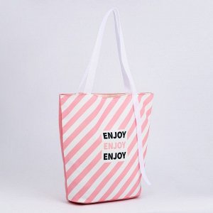 Сумка-шопер пляжная "Enjoy", 39х32 см, розовая