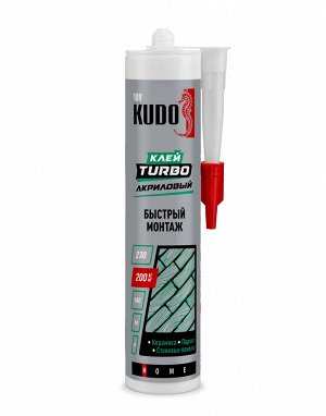 Клей KUDO для быстрого монтажа универсальный акриловый «TURBO», 280 мл