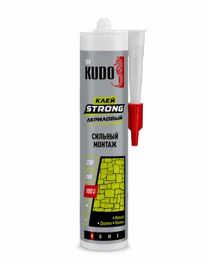 Клей KUDO HOME Strong для сильного монтажа, на акриловой основе, белый, 280 мл