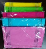 Korean Мочалка полотенце базовое длинное Цвет - голубой 100*35 см Towel Bulk Basic Long Exfoliating, 10 шт