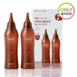 Headspa 7 Уход питательный за поврежденными волосами против выпадения Treatment Repair Water Calm&Glossy Hair, 220 мл + 220 мл