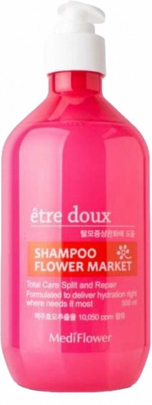 Medi Flower Шампунь против выпадения волос с цветочным ароматом Hair Shampoo Etre Doux Flower Market, 500 мл