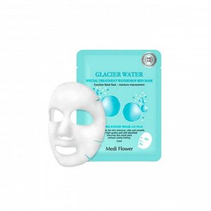 Medi Flower Маска для лица тканевая увлажняющая с ледниковой водой Mask Pack Special Treatment Waterdrop Skin Glacier Water, 23 мл