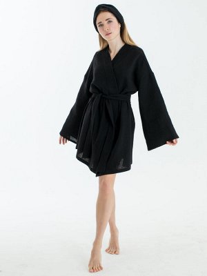 Халат - кимоно в чёрном цвете чёрный