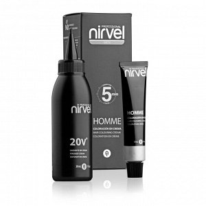 Мужской "камуфляж" краска для волос Nirvel Professional Homme CT-6 тёмно-каштановый краситель для волос мужской HOMME DARK GREY (комплект)