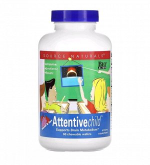 Attentive Child, сладкий и терпкий, 60 жевательных вафель