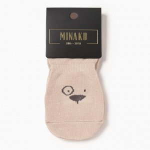 Носки детские MINAKU со стопперами цв. беж, р-р 11-12 см