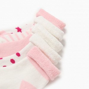 Набор детских носков 5 пар MINAKU "Нежность", цв.розовый, р-р 7-10 см