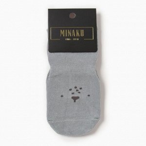 Носки детские MINAKU со стопперами цв. серый, р-р 11-12 см