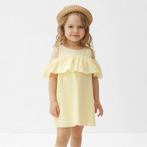 Платье для девочки MINAKU: Cotton Collection жёлтое, рост