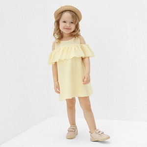 Платье для девочки MINAKU: Cotton Collection жёлтое, рост