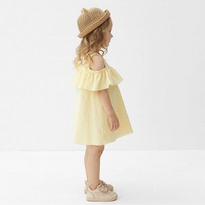 Платье для девочки MINAKU: Cotton Collection жёлтое, рост