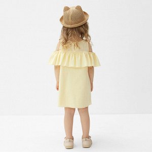 Платье для девочки MINAKU: Cotton Collection жёлтое, рост