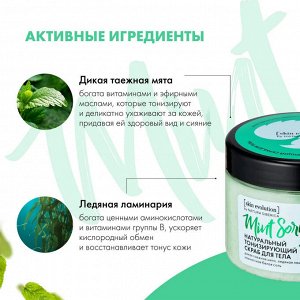 Natura Siberica Скраб для тела Тонизирующий MINT SORBET Натура Сиберика 400 г