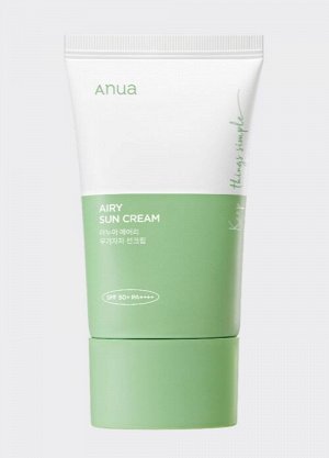 Минеральный солнцезащитный крем с экстрактом хауттюйнии ANUA Airy Sun Cream SPF50+ PA++++