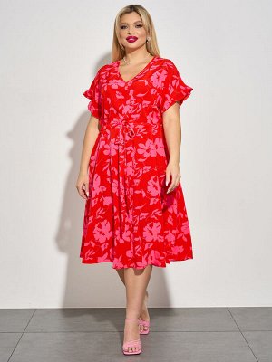 Платье 0099-8 ярко-красный