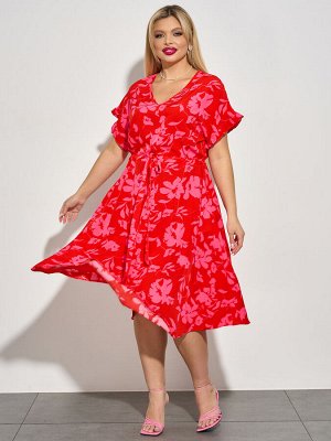 Платье 0099-8 ярко-красный