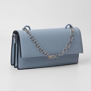 Цепочка для сумки, с карабинами, металлическая, d = 12 мм, 30 см, цвет серебряный