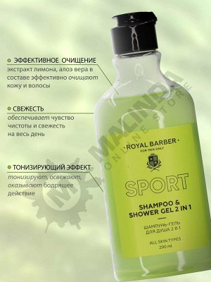 ROYAL BARBER Шампунь-гель для душа 2в1 Sport