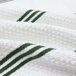 Набор полотенец Этель "Green Stripe" 40х71см - 2 шт,цв. зелёный, хл. 100%