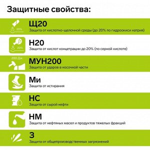 Рабочие кожанные сапоги Prosafe basic 16, металлический подносок