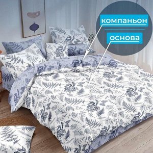 Комплект постельного белья Семейный, на молнии, поплин (Унисон)