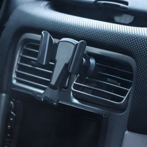 Держатель для телефона Cartage, в дефлектор. самозажимной, захват, 6-9.5 см, чёрный