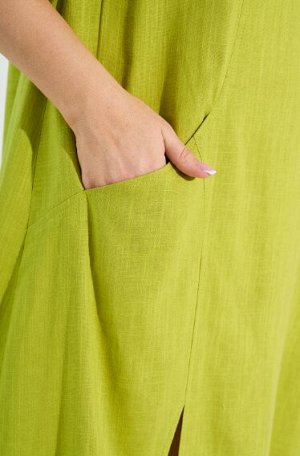Платье "Флори" зелено-желтый