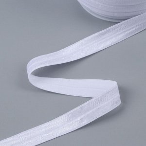 Косая бейка, эластичная, 15 мм, 50±1 м, белая