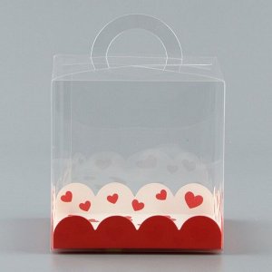 Коробка-сундук, кондитерская упаковка «Любимая булочка», 11 х 11 х 11 см