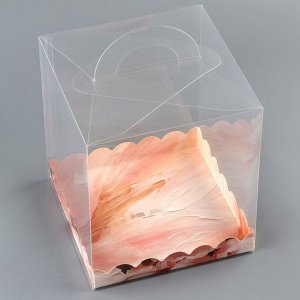 Коробка-сундук, кондитерская упаковка «Цветов сияние», 16 х 16 х 18 см
