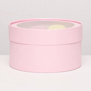Подарочная коробка "Нежность", розовый перламутр, завальцованная с оконом, 18 х 10 см